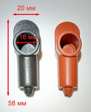 Ковпачки захисні ізолюючі. Внутрішній Ø 16 мм. ПАРА. Матеріал ПВХ