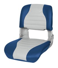 Сидіння складане Premium класу. Сіро/синє. Ширина - 470 мм