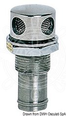 Вентиляційна головка паливного бака із н.ж. сталі. Штуцер 16 мм. (75 х 30 х 16 мм)