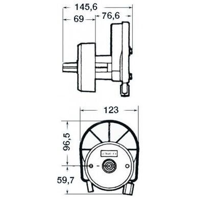 Рулевой редуктор T67 Ultraflex. Под кабели M58. (101029)