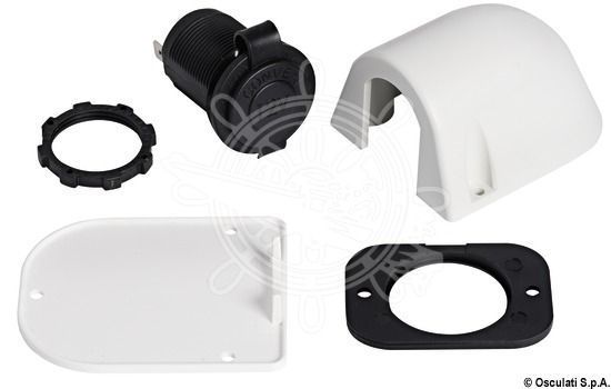 Прожектор дальнего света Night Eye с креплением на носовой релинг, 12В, 100+100W. Белый